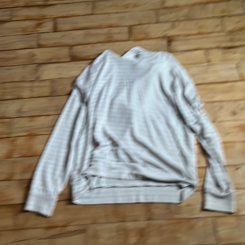 Tan & White Thin Sweatshirt